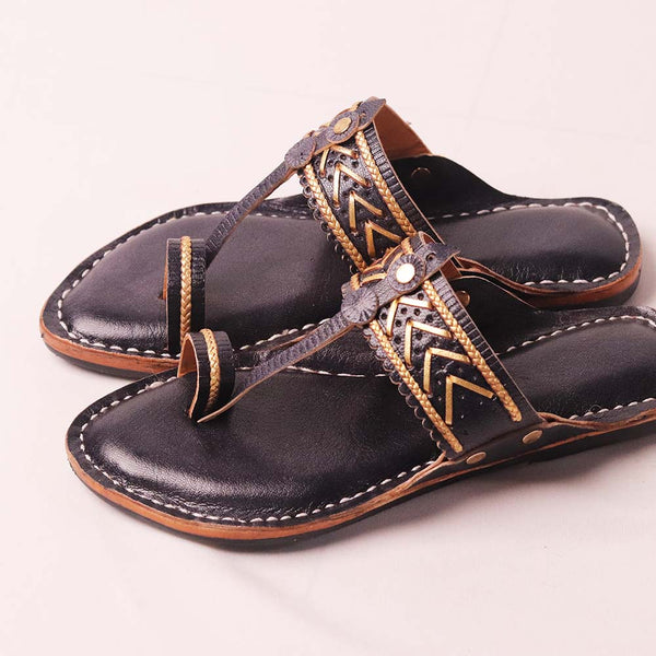 Chhoti Jadu Kolhapuri handmade kids leather sandal