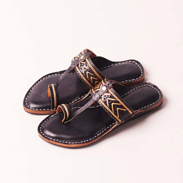Chhoti Jadu Kolhapuri handmade kids leather sandal