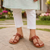 Kids Brown Handcrafted Kolhapuri Chappal