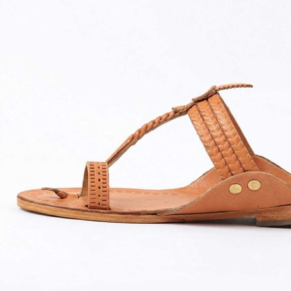Kids Yellow Leather Kolhapuri Chappal