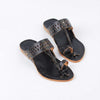 Kids Black Designer Kolhapuri Chappal