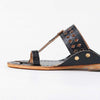 Kids Black Designer Kolhapuri Chappal