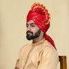 Red Polyester Pheta Fabric – Traditional Turban Cloth