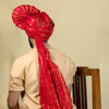Red Polyester Pheta Fabric – Traditional Turban Cloth