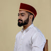 Maharashtrian Maroon Topi with Lace – Regal Ethnic Cap