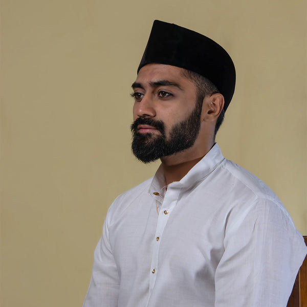 Black Velvet Signature Topi – Rich Velvet Embroidery Cap