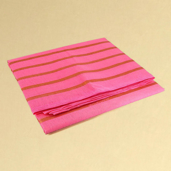 Pink Unstitched Stripes- Pink Striped Pheta Fabric