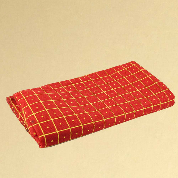 Red Polyester Pheta Fabric – Traditional Turban Cloth