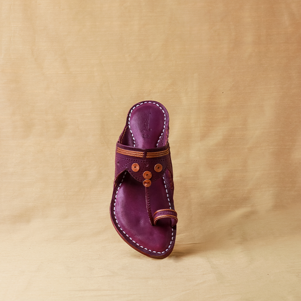 Bold Beetroot – Men’s Spectrum Classic Leather Chappal