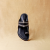 Men's Luxe Leather Kolhapuri Chappal - Classic Black by Spectrum