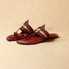 Bordeaux Elegance – Men’s Luxe Spectrum Classic Chappal