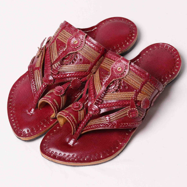 Premium Shahu design men’s Kolhapuri leather chappal handmade