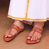 Traditional Kurundwadi Kolhapuri chappal for men handmade leather