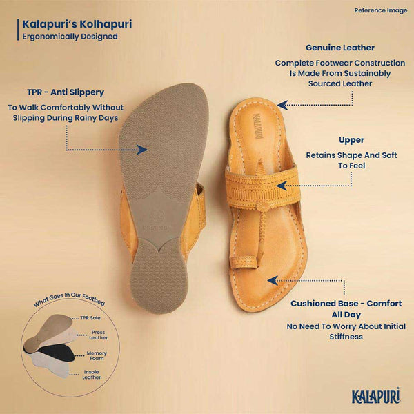 Chestnut Charm – Rustic Leather Kolhapuri for Modern Men