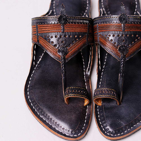 Teerkha Patta Kolhapuri men’s handmade leather sandal