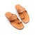 Men's Natural T-Strap Sandals