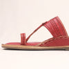 Men's Cherry Red T-Strap Sandals