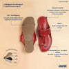 Men's Cherry Red T-Strap Sandals