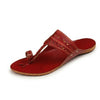 Cherry Red Laser-Cut Kolhapuri Flats