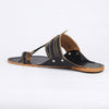 Kaala Shahi Black Handcrafted Kolhapuri Flats
