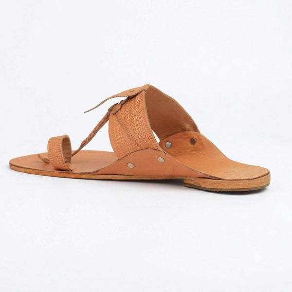 Mayur Natural Textured Kolhapuri Flats