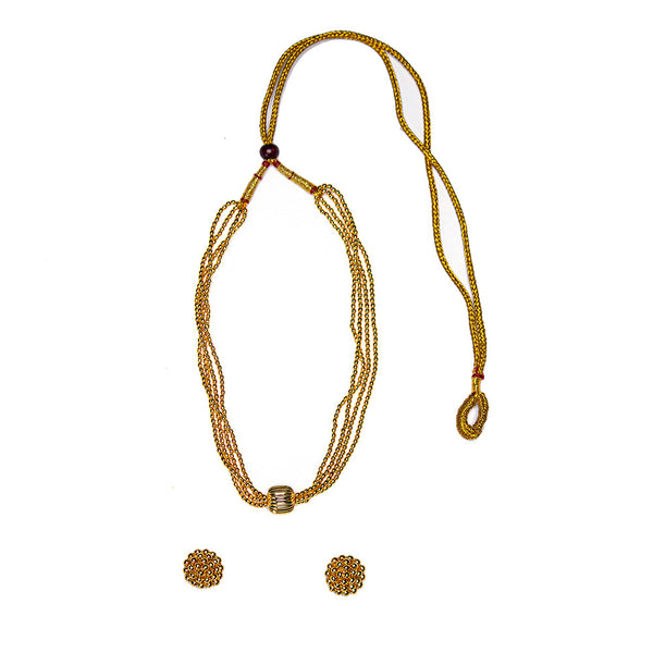 Saj Ghat Pendant Necklace With Earing