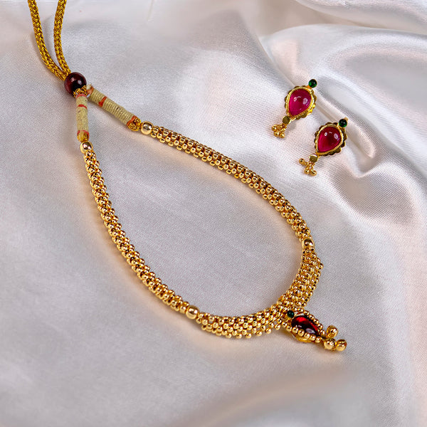 Authentic Kolhapuri Thushi Necklace SetA Festive Essential