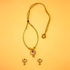 Chand Pipe Thushi Necklace With Pendant With Earing