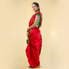 Unstitched Red Nauwari Saree – Premium Festive Fabric