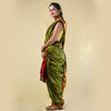 Readymade Mehandi Green Nauwari Saree – Earth-Toned Festive Ease