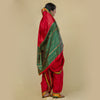 Unstitched Red Nauwari Saree – Bold Festive Unstitched Fabric