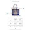 Lid-top handwoven basket size chart – XS to XL dimensions in inches and cm