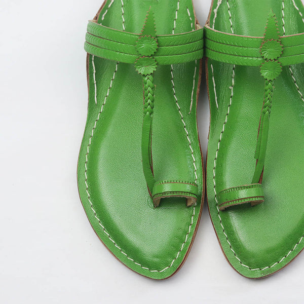 Braided Beauty Floral – Women’s Colorburst Kolhapuri Chappal