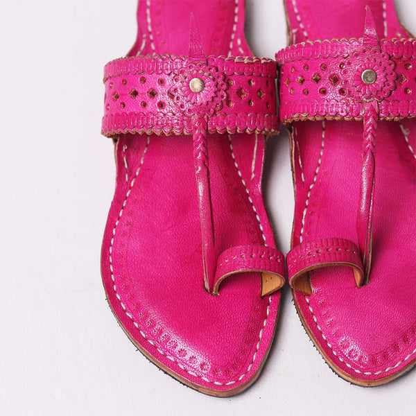 Chandni Chaap Kolhapuri – Women’s Leather Handmade Sandal