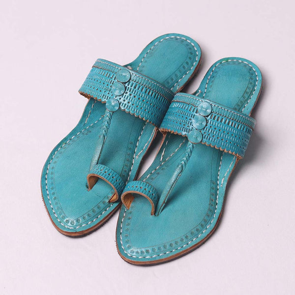 Aakashi Embossed Kapshi women’s handmade Kolhapuri sandal