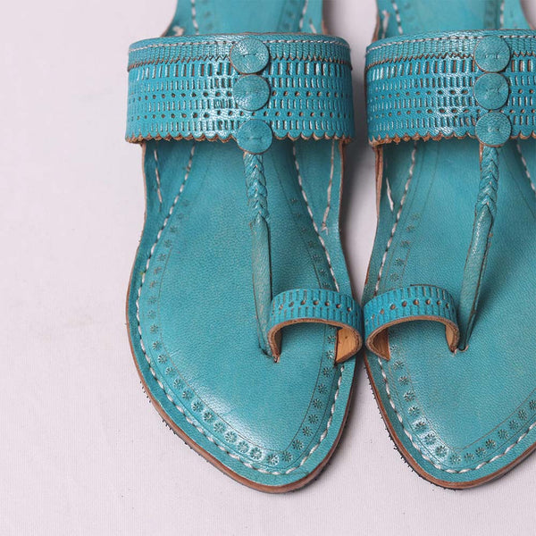 Aakashi Embossed Kapshi women’s handmade Kolhapuri sandal