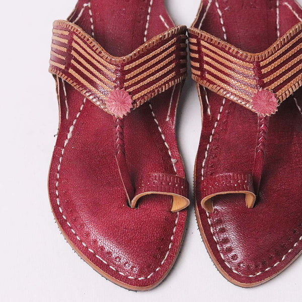 Nachi Mayuri Kolhapuri women’s handmade leather chappal