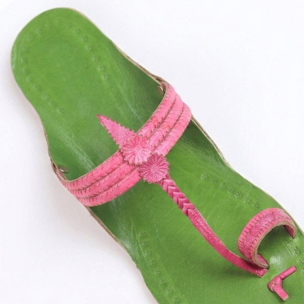 Gulabi Neel Kolhapuri Chappal