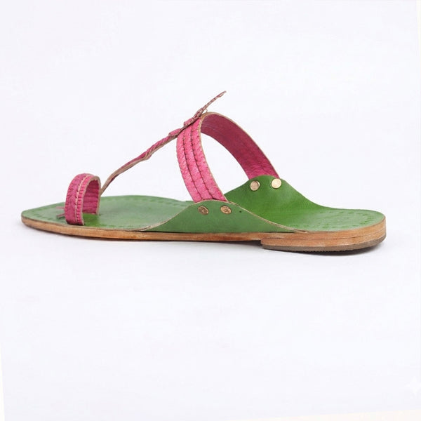 Gulabi Neel Kolhapuri Chappal