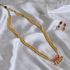 Combo of Traditional Tanmani Set and Golden Plated Thushi Necklace With Triple Panadis