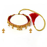 Classic Maharashtrian Belpan Choker Necklace for Weddings