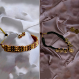 Combo of Traditional Kolhapuri Chinchpeti Choker and Traditional Kolhapuri Coin Mangalsutra