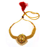 Traditional Thushi With Swan Pendant