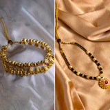 Combo of Short Saaj Necklace and Saaj Harmony Mangalsutra