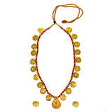 Gold Maharashtrian Coin Pendant Necklace