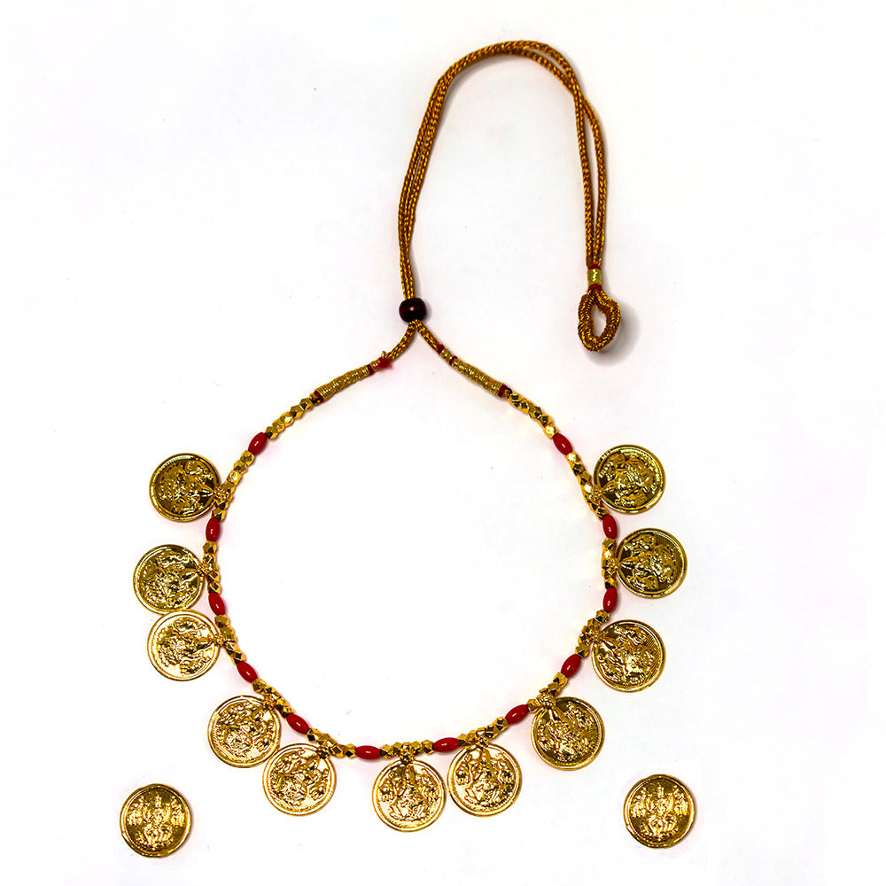 Traditional Putali Haar Necklace with Lakshmi Coin – Kalapuri