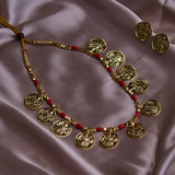 Traditional Putali Haar Necklace with Lakshmi Coin