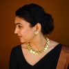 Golden Black Bead Lakshmi Coin Necklace