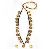 Mahalaxmi Coin Necklace With Black Dori