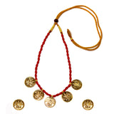 Red Beaded Traditional Kolhapuri Necklace